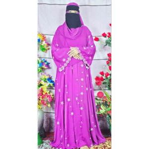 Star Borkha Purple-(তারা বোরখা)